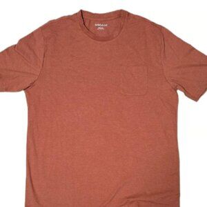 Saddlebred Mens Medium Red Brick Pocket T Shirt Crew Neck Short Sleeve (AH)